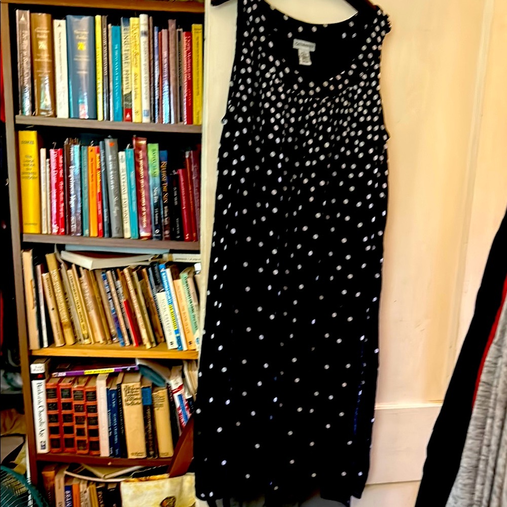 Elegant Black Polka Dot Dress